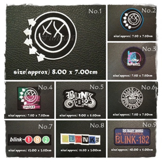 ตัวรีดติดเสื้อ blink 182 อาร์มรีด อาร์มปัก ตกแต่งเสื้อผ้า หมวก กระเป๋า แจ๊คเก็ตยีนส์ Hipster Embroidered Iron On Sew on