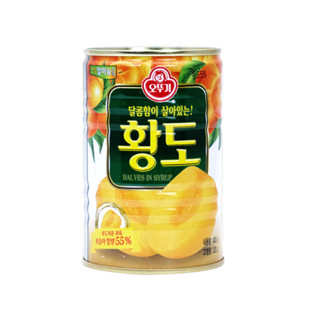 오뚜기 황도 ลูกพีชกระป๋อง ลูกพีชในน้ำเชื่อม 400g