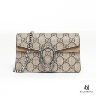 GUCCI DIONYSUS SUPER MINI BROWN GG SUPREME MONOGRAM RHW