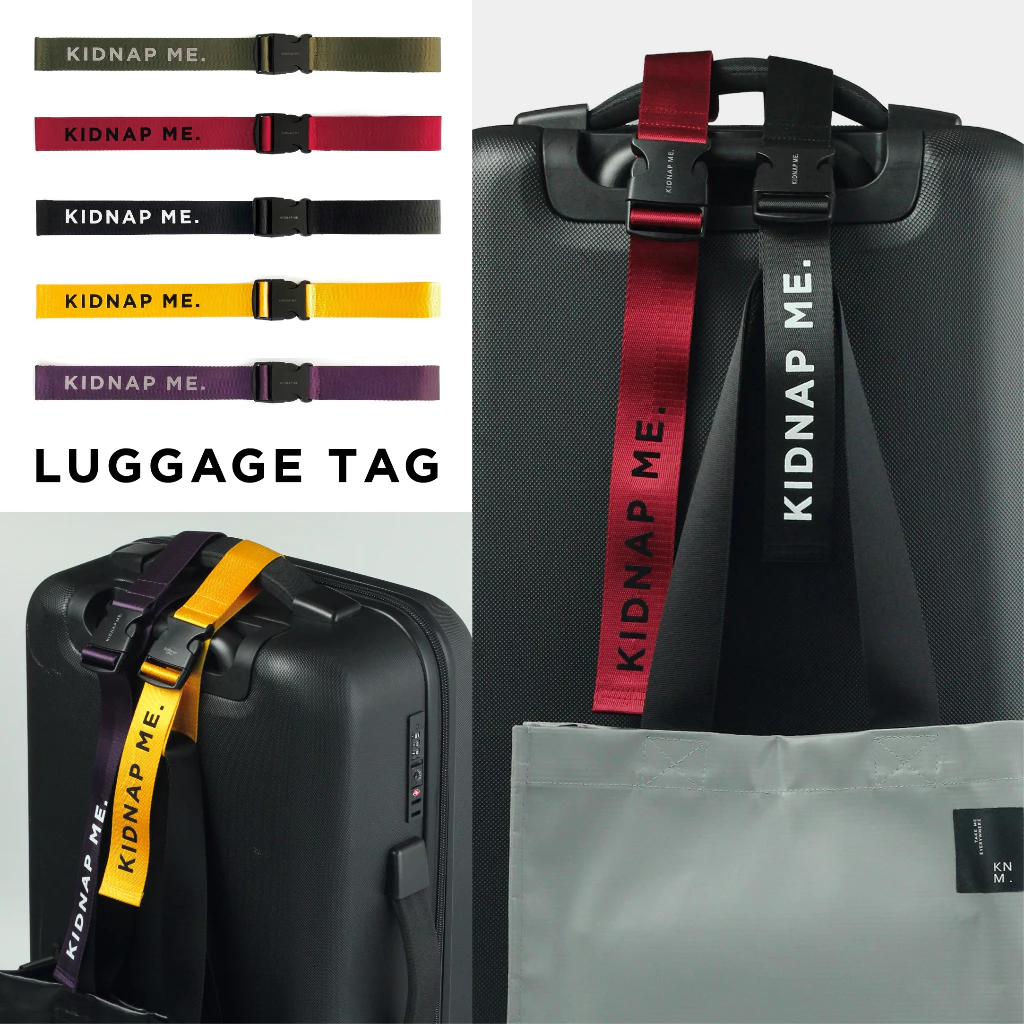 สายคล้องเสริมกระเป๋าเดินทาง แขวนสัมภาระ สกรีนชื่อ LUGGAGE TAG KIDNAP ME.