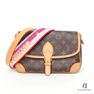 LOUIS VUITTON DIANE BROWN MONOGRAM FUCHSIA CANVAS GHW