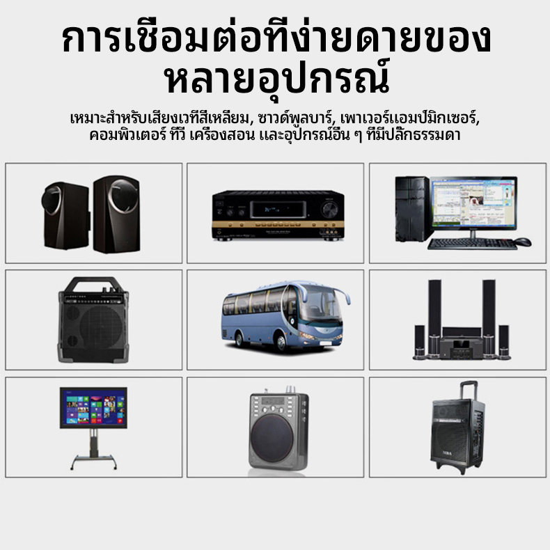 RAYHAYES ไมโครโฟนไร้สาย Original Dual Handheld Professional ไมโครโฟนคาราโอเกะพร้อมตัวรับสัญญาณ
