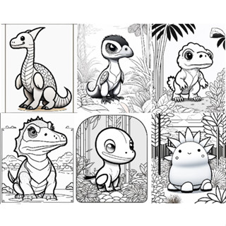 Dinosaur Coloring Pages For KIDS 6 A4 Size jpg High Quality