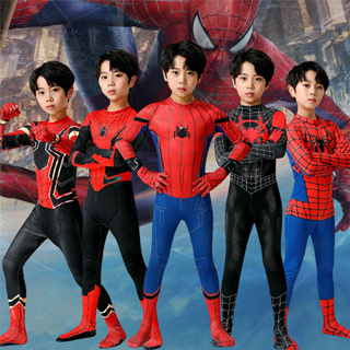 ส่งจากไทยมีเก็บเงินปลายทาง* ชุดสไปเดอร์แมน เด็กและผู้ใหญ่ spiderman ชุดซุปเปอร์ฮีโร่ ชุดแฟนซี