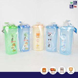 กระบอกน้ำทรงสูงลายการ์ตูนลิขสิทธิ์ 650ml 950ml กระบอกน้ำทรงกลม กระบอกน้ำฝาจุก ขวดใส่น้ำ กระบอกน้ำพกพา  ส่งของทุกวัน