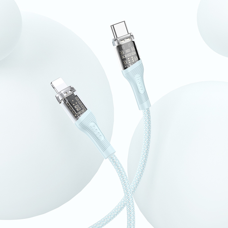 Hoco U111 Transparent Discovery Edition PD Type-C to 8 Pin PD Fast Charging Data Cable 1.2m สายชาร์จเร็ว - รูปที่ 2
