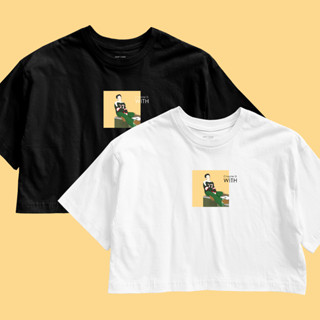 เสื้อครอปทรงโอเวอร์ไซส์ ลายJinyoung GOT7  Cotton100%ฟรีไซส์ใส่สบาย