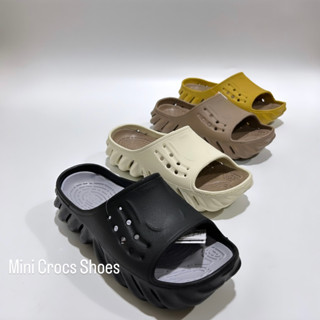 รองเท้า Crocs Echo Clog แบบสวมไหม่ สวยมาก ใส่ง่าย สีดำ ครีมอ่อน ครีม เหลือง ใชส่ ผู้ชาย 40—45