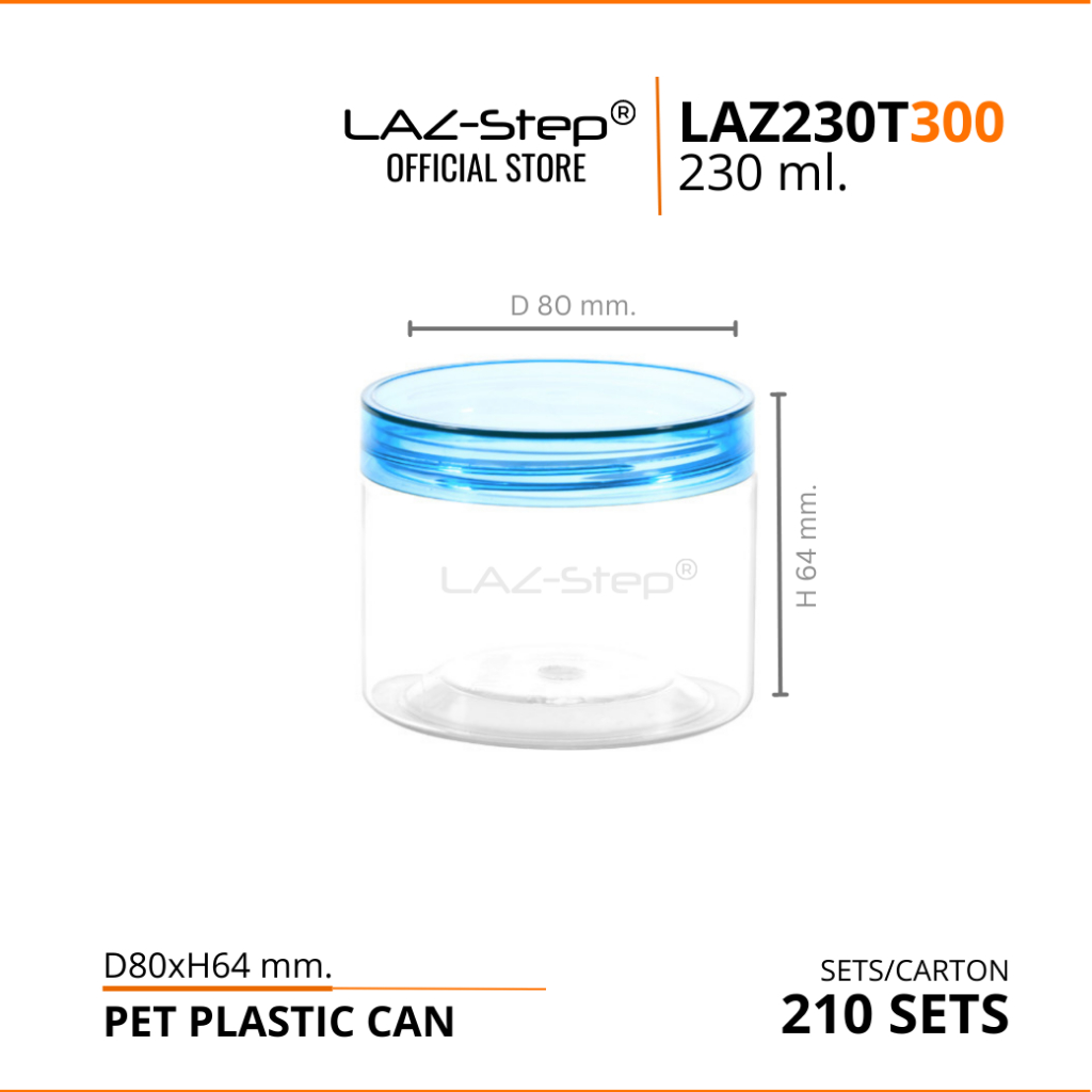 LAZ-Step กระป๋องไฮบริด ฝาเกลียว LAZ230T300 230ml. บรรจุ 1 ลัง ลังละ 210 ใบ ใช้ หรือไม่ใช้เครื่องปิดก็ได้