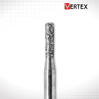 (VERTEX 1กล่อง5ตัว) Diamond Bur หัวกรอไดมอนด์ หัวกรอกากเพชร ทรง Cylinder – 835 Standard shank