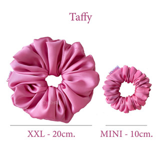 Taffy ยางรัดผมผ้าซาติน บางลื่น Satin Scrunchies ยางมัดผม ยางรัดผมโดนัท