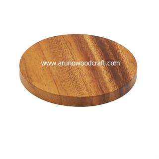 จานรองแก้วกลมจามจุรี DIA 4" l Acacia Wood Round Coaster DIA 4"