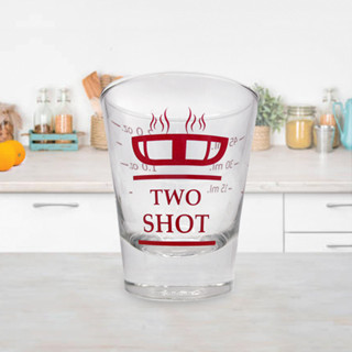 ( WAFFLE ) แก้วตวง 2 ชอตต์ measuring cup 2 shot (Delisio)  รหัสสินค้า 1610-330