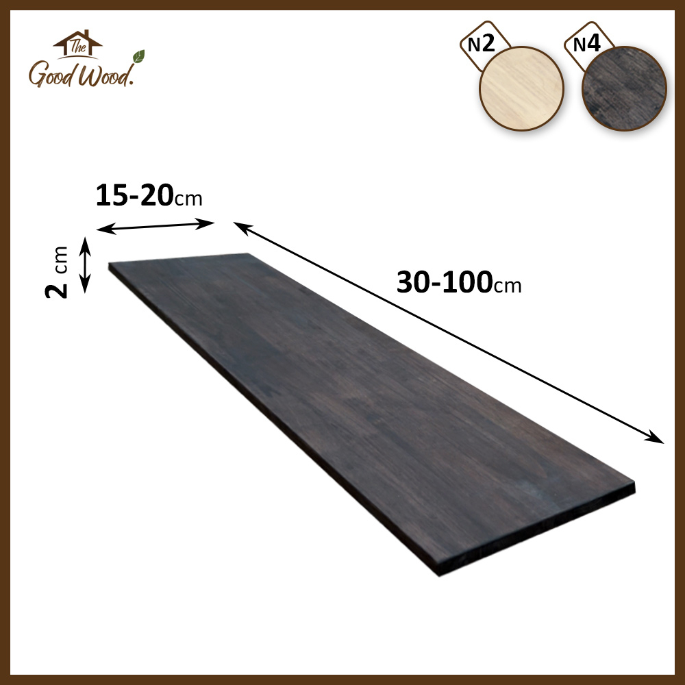 (จัดส่ง1-2วัน) ชั้นวางของไม้พารา หนา 20มิล กว้าง15-20cm. x ยาว 30-100cm. ACต่อฟันปลา วางหนังสือ