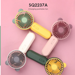 พัดลมด้ามจับ พับได้ ตั้งโต๊ะได้ พร้อมสายชาร์จ USB  คุณภาพดีพัดลมพกพา Handy Mini USB Fan