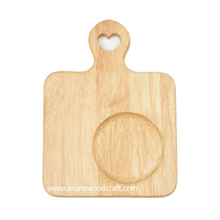 เขียงไม้หัวใจ l RUBBER WOOD HEART BOARD