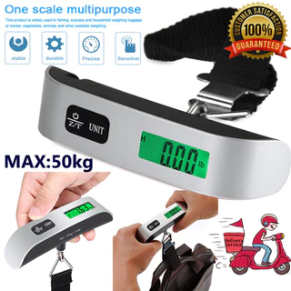 50กก./110ปอนด์เครื่องชั่งดิจิตอลเครื่องชั่งกระเป๋าอิเล็กทรอนิกส์LCDเครื่องชั่งน้ำหนักแบบแขวนแบบพกพา50kg/110lbDig