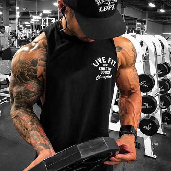 [ LVFT ] เสื้อกล้าม #4 / Gym Fashion ผ้าคอตตอน ใส่ออกกำลังกาย ไม่อมเหงื่อ