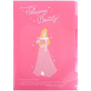 แฟ้ม A4 Disney Princess ลาย Aurora (Sleeping Beauty) สีชมพู แยกใส่เอกสารได้ 5 ช่อง