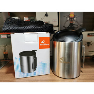 Fire Maple FMP-303 Stainless Cup แก้ว สแตนเลส 2 ชั้น พร้อมฝาปิดและถุงเก็บ by Jeep Camping