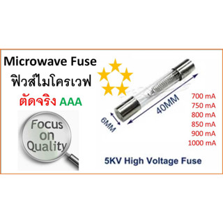 ฟิวส์ไมโครเวฟ  , 5 KV  700 mA - 1000 mA {1A} , อะไหล่ไมโครเวฟ