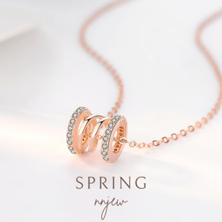 สร้อยคอ Spring pendant Necklace สี Rose Gold เครื่องประดับ แฟชั่น