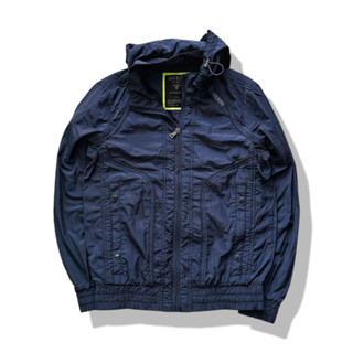 GUESS Navy Blue Hooded Jacket รอบอก 40”