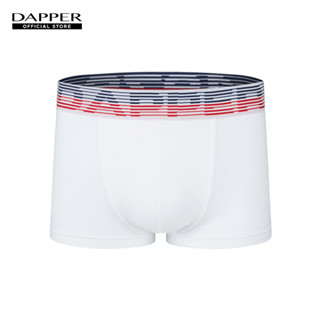 DAPPER กางเกงชั้นในชาย ขาสั้น รุ่น Dapper Athletic ทรง Trunks สีขาว (UB2W1/007E)