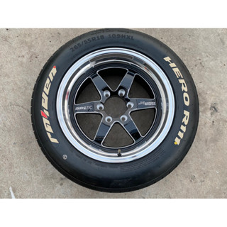 แม็กซ์ขอบ 18 เวล 6รู หน้า 9.5 หลัง 10.5 ราคาครบชุด 4 ล้อ พร้อมยางใหม่ 265/55R18 HERO R111 ปลาย21=4เส้น ISUZU TOYOTA FORD