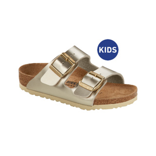 Birkenstock รองเท้าแตะ เด็กผู้หญิง รุ่น Arizona สี Electric Metallic Gold - 1014840 (regular)