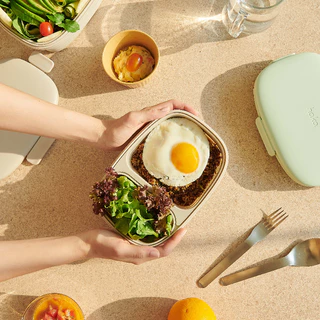 hako kubkao collapsible bowl กล่องข้าวพับได้2ช่อง