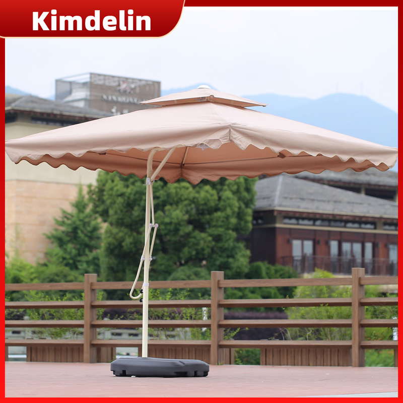 KIMDELIN 2.5M*2.5M Outdoor Garden  Square Large Parasol ร่มกันแดดกลางแจ้ง, ร่มสนาม, ร่มกันแดด,