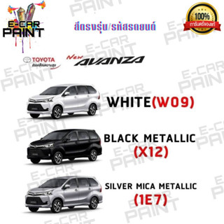 สีตรงเบอร์ TOYOTA NEW AVANZA สีสเปร์ย Station Paint 2k