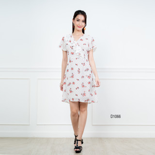 AMILA Dress AM-D1066 ชิฟฟอนโพอีมี่ แขนสั้น IGPU22-11