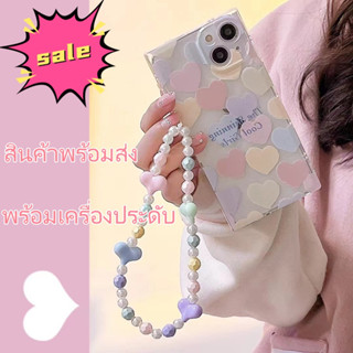 🖤ส่งจากไทยใน24ชม.🖤เคสไอโฟน 14 13 12 11 Pro Max เคส iPhone 11 รูปหัวใจ พร้อมเครื่องประดับ พกง่ายๆ การป้องกันการตก Case