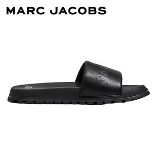 THE LEATHER SLIDE M9002407001 BLACK รองเท้าแตะ