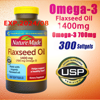 Nature made Flaxseed oil  1400mg Omege-3 300 softgels tablets