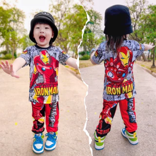 ชุดเด็กชายขายาว เสื้อแขนสั้น กางเกงขายาว ชุดเท่ห์