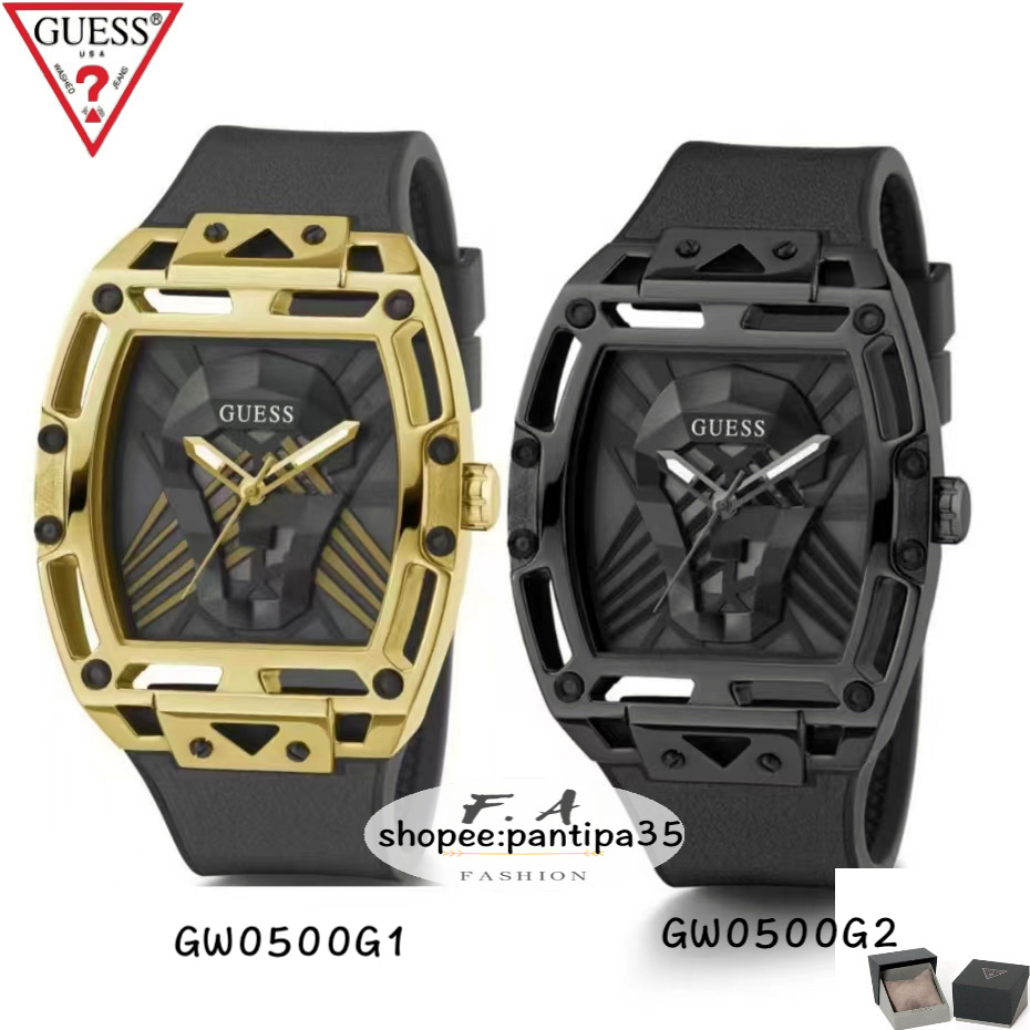 F.Aของแท้100% Guess การออกแบบโครงกระดูก ตัวเรือนโปร่งแสง และรายละเอียดหน้าปัดของสไตล์ผู้ชายนี้คือตำน