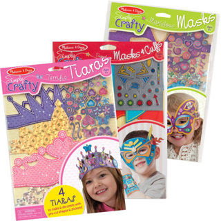 [4อันในชุด] ชุดประดิษฐ์ DIY หน้ากาก หรือ มงกุฏ 4 อัน อุปกรณ์ 100 ชิ้น Melissa &amp; Doug Simply Crafty Tiaras, Hero Mask รีวิวดีใน Amazon USA หลากรุ่น 9480/9481/9477