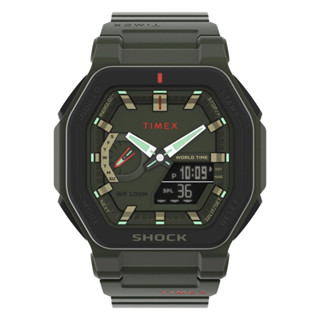 TIMEX TW2V35400 Command Encounter นาฬิกาข้อมือผู้ชาย สีเขียว หน้าปัด 45 มม.