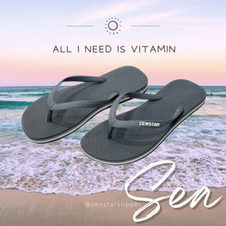 รองเท้าแตะ Zenstar สีเทา รองเท้าฟองน้ำใส่ไปทะเล slipper flipflop