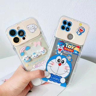เคสนิ่ม สกรีนลายการตูน มีกระจก ขาตั้งได้ค่ะReno6 5G Reno5 5G Reno7Z 8Z A96 A15 A15S A53 4G A31 A3S A5S A92020 A52020