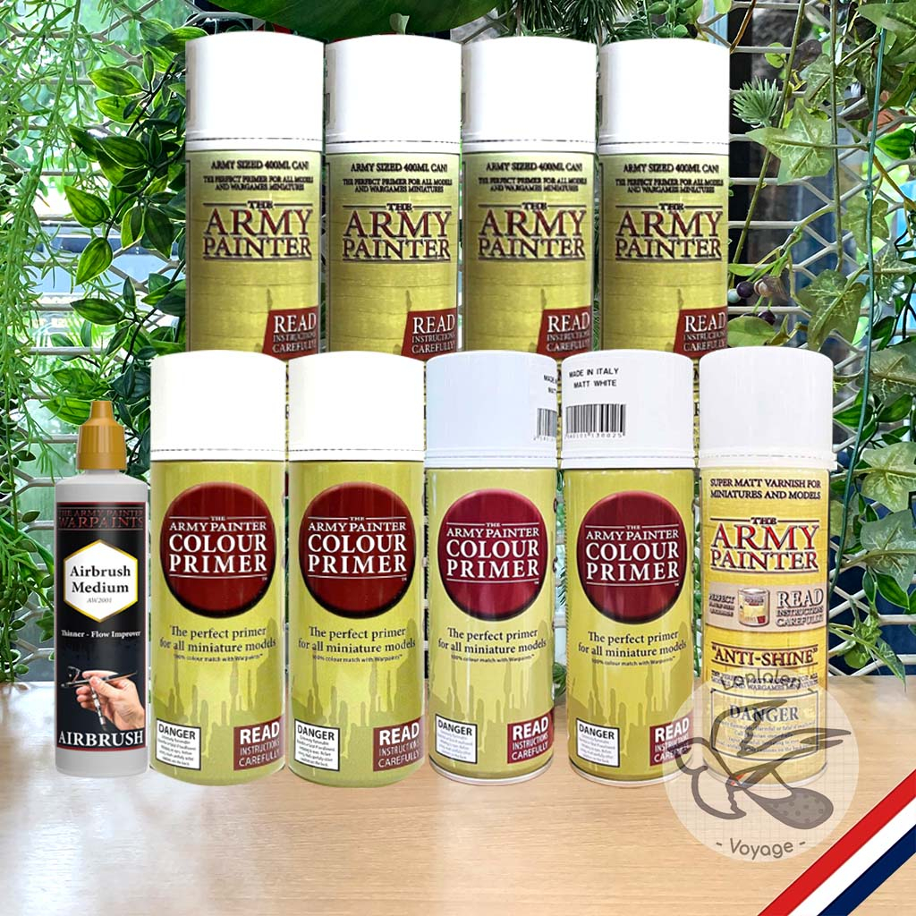 The Army Painter Base Colour Primer Spray / Airbrush Medium for Miniatures [Accessories for Boardgam