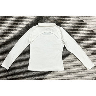 0191 เสื้อยืดสีขาว แขนยาว ยังไม่เคยใส่ S-M มือ 2 เทียบมือ 1