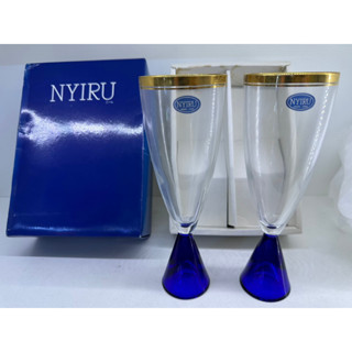 ชุดเเก้วไวน์ของเเบรนด์ญี่ปุ่นเเท้-4- ของเเท้ NYIRU Sasaki Glass ของใหม่สภาพดีของสะสมคุณภาพ