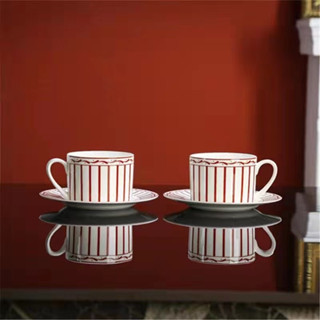 Dior Bone Porcelain Simple European Double Cup Coffee Cup Plate Combination Light Luxury Gift Set