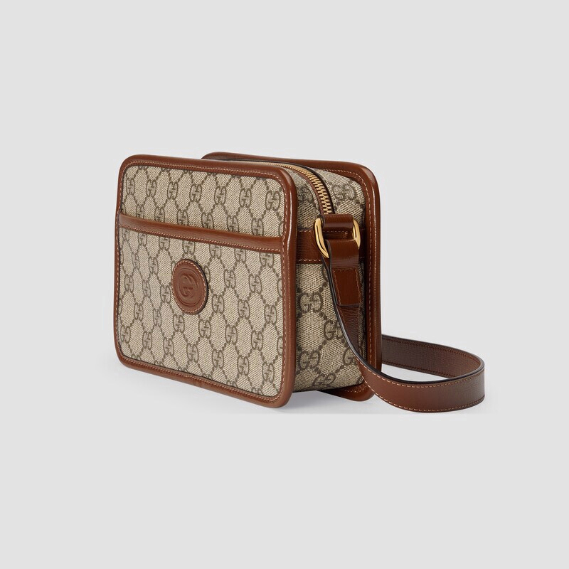 กระเป๋าสะพายคลาสสิกของผู้ชาย gucci ใหม่จัดส่งจากฝรั่งเศส/กระเป๋ามินิกับ Interlocking G