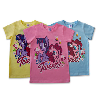 เสื้อยืดเด็กหญิง โพนี่ *ลิขสิทธิ์แท้* ผลิตไทย My Little Pony ดิสนีย์ ผ้าคอตตอน คุณภาพดี