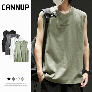 CANNUP เสื้อแขนกุด เสื้อกล้ามผู้ชาย เสื้อกล้ามคอกลม C28A0BU